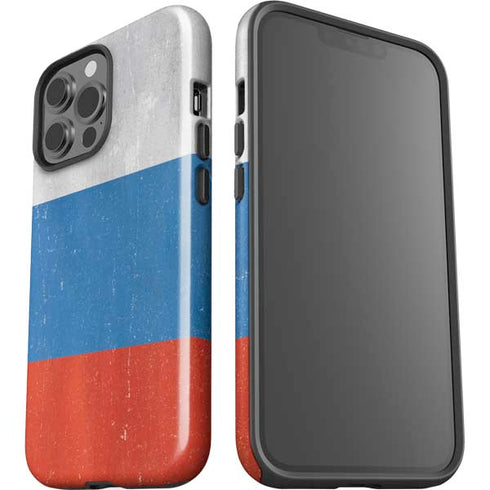 Russian Flag Distressed iPhone 15 Pro Max Impact Case